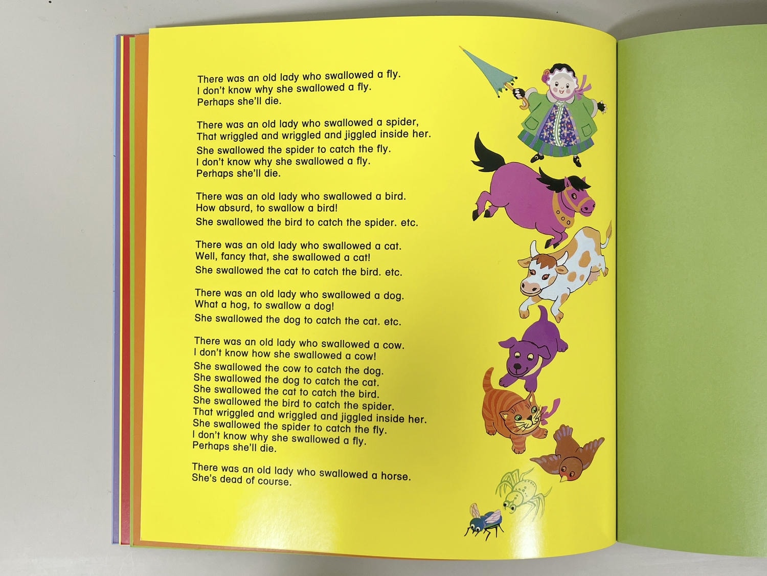 有聲書推薦《There Was an Old Lady Who Swallowed a Fly》:經典童謠與創意互動的完美結合 - 第5張圖